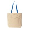 Natural Tote with Contrast-Color Handles Thumbnail