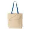Natural Tote with Contrast-Color Handles Thumbnail