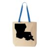 Natural Tote with Contrast-Color Handles Thumbnail
