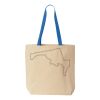 Natural Tote with Contrast-Color Handles Thumbnail