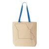 Natural Tote with Contrast-Color Handles Thumbnail