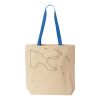 Natural Tote with Contrast-Color Handles Thumbnail