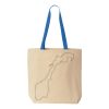 Natural Tote with Contrast-Color Handles Thumbnail