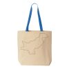 Natural Tote with Contrast-Color Handles Thumbnail