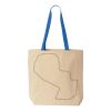 Natural Tote with Contrast-Color Handles Thumbnail