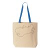 Natural Tote with Contrast-Color Handles Thumbnail