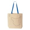 Natural Tote with Contrast-Color Handles Thumbnail
