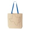 Natural Tote with Contrast-Color Handles Thumbnail