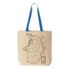 Natural Tote with Contrast-Color Handles Thumbnail