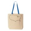 Natural Tote with Contrast-Color Handles Thumbnail