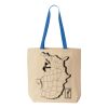 Natural Tote with Contrast-Color Handles Thumbnail