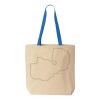 Natural Tote with Contrast-Color Handles Thumbnail