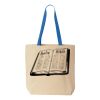 Natural Tote with Contrast-Color Handles Thumbnail