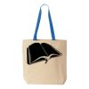 Natural Tote with Contrast-Color Handles Thumbnail