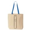 Natural Tote with Contrast-Color Handles Thumbnail