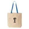 Natural Tote with Contrast-Color Handles Thumbnail
