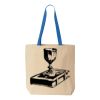 Natural Tote with Contrast-Color Handles Thumbnail