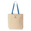 Natural Tote with Contrast-Color Handles Thumbnail