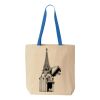 Natural Tote with Contrast-Color Handles Thumbnail