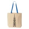 Natural Tote with Contrast-Color Handles Thumbnail