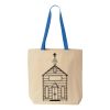 Natural Tote with Contrast-Color Handles Thumbnail
