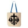 Natural Tote with Contrast-Color Handles Thumbnail