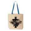 Natural Tote with Contrast-Color Handles Thumbnail
