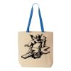Natural Tote with Contrast-Color Handles Thumbnail