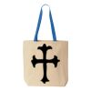 Natural Tote with Contrast-Color Handles Thumbnail