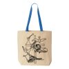 Natural Tote with Contrast-Color Handles Thumbnail