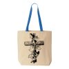 Natural Tote with Contrast-Color Handles Thumbnail