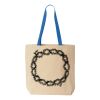 Natural Tote with Contrast-Color Handles Thumbnail