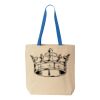 Natural Tote with Contrast-Color Handles Thumbnail