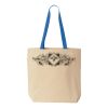 Natural Tote with Contrast-Color Handles Thumbnail