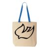 Natural Tote with Contrast-Color Handles Thumbnail