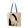 Natural Tote with Contrast-Color Handles Thumbnail