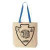 Natural Tote with Contrast-Color Handles Thumbnail
