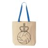 Natural Tote with Contrast-Color Handles Thumbnail