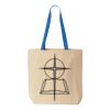 Natural Tote with Contrast-Color Handles Thumbnail