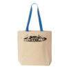 Natural Tote with Contrast-Color Handles Thumbnail