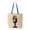 Natural Tote with Contrast-Color Handles Thumbnail