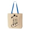 Natural Tote with Contrast-Color Handles Thumbnail