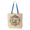 Natural Tote with Contrast-Color Handles Thumbnail