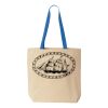 Natural Tote with Contrast-Color Handles Thumbnail