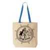 Natural Tote with Contrast-Color Handles Thumbnail