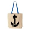 Natural Tote with Contrast-Color Handles Thumbnail