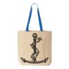 Natural Tote with Contrast-Color Handles Thumbnail