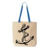 Natural Tote with Contrast-Color Handles Thumbnail