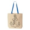 Natural Tote with Contrast-Color Handles Thumbnail