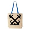 Natural Tote with Contrast-Color Handles Thumbnail